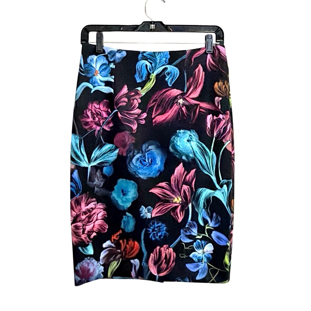 Ted Baker London Floral Pencil Skirt | 2 | Elegant Botanical Print Work Occasion